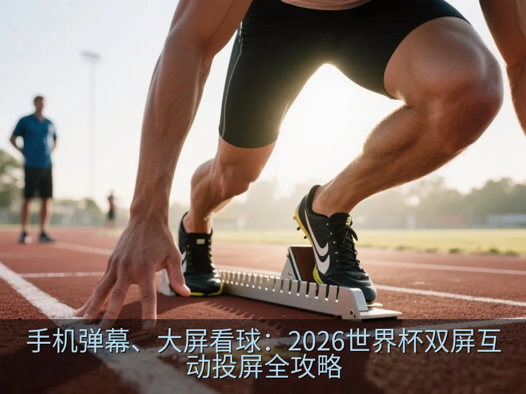 现代客厅中，大屏幕电视显示着流畅的体育赛事细节，一旁的侧桌上摆放着平板电脑，显示着绿色的足球场战术板和实时数据统计
